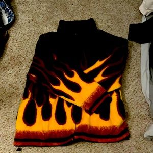 Flame y2k snowboarding Black Mountain design